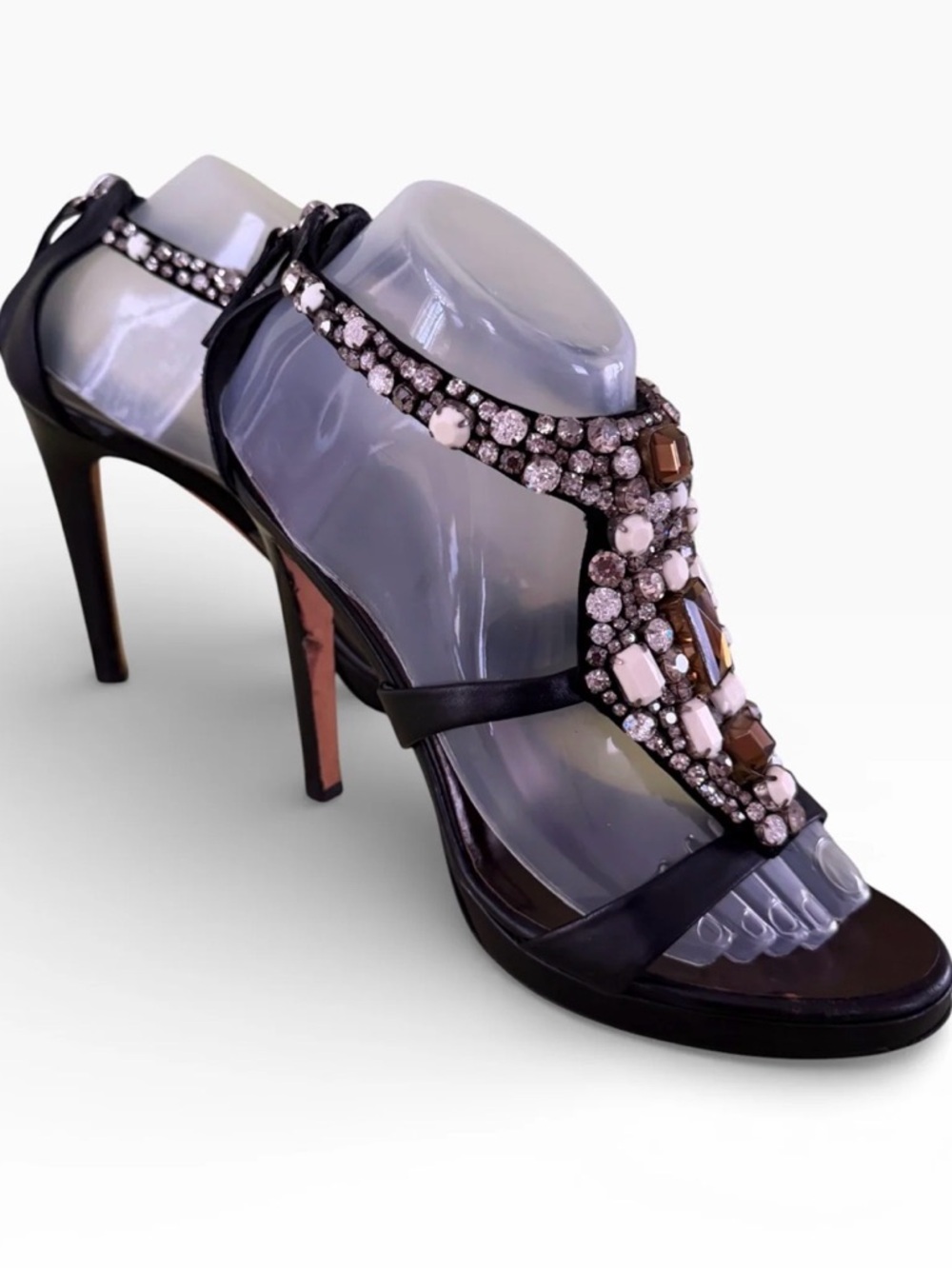 Giuseppe Zanotti Vintage Crystal Jeweled Platform Heels  EU 38 US 8